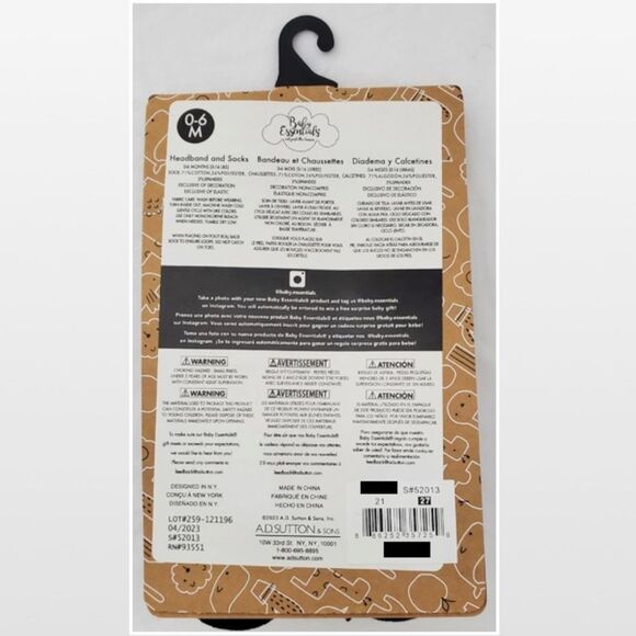 New Baby Halloween Headband & Sock Set Pumpkin Orange & Silver 0-6 Months - Picture 6 of 10